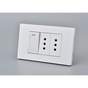 INTERRUPTOR*1 MET 9/12 16A+TOMACORRIENTE*2 10A BLANCO 10PC 5 AÑOS GARANTÍA