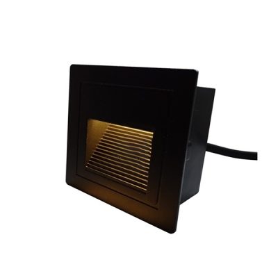 APLIQUE LED BD015 EMBUTIDO NEGRO 3W IP54 3000K