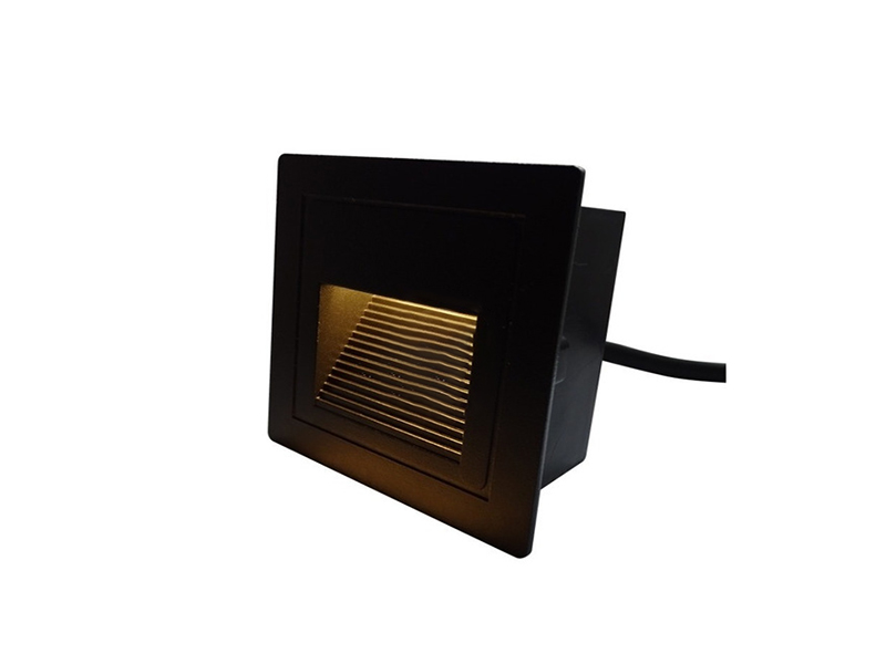 APLIQUE LED BD015 EMBUTIDO NEGRO 3W IP54 3000K