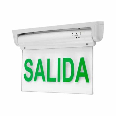 LUZ LED DE EMERGENCIA CON LETRERO SALIDA