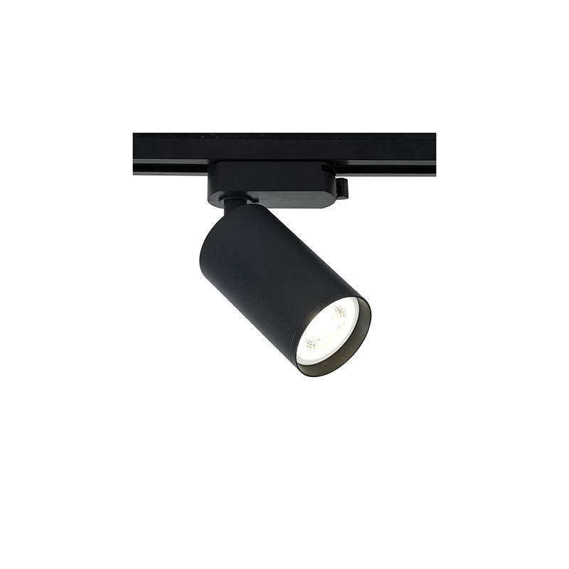 PORTA GU10 MONOFASICO NEGRO