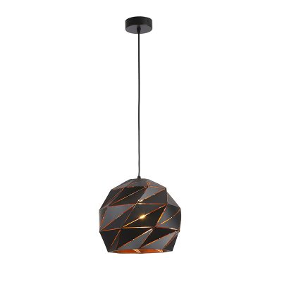 LAMPARA COLGANTE 300MM NEGRO E27 1 AÑO GARANTÍA
