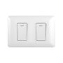 INTERRUPTOR DOBLE 9/24 10A 250V BLANCO 10PC