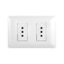 TOMACORRIENTE DOBLE 10A 250V BLANCO 10PC