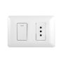 TOMACORRIENTE SIMPLE 10A 250V + INTERRUPTOR SIMPLE 9/12 10A 250 BLANCO 10PC