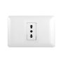 TOMACORRIENTE SIMPLE 10/16A 250V BLANCO 10PC