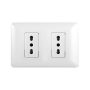 TOMACORRIENTE DOBLE 10/16A 250V BLANCO 10PC