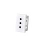 MODULO TOMACORRIENTE 10A 250V BLANCO 20PC