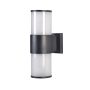 APLIQUE PORTA E27*2 NEGRO IP65