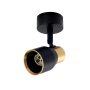 FOCO PORTA GU10*1 SOBREPUESTO NEGRO DORADO