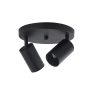 FOCO PORTA GU10*2 BASE REDONDO NEGRO