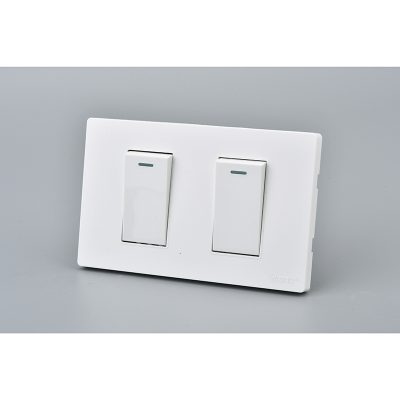 INTERRUPTOR DOBLE MET 9/12 16A BLANCO 10PC