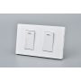 INTERRUPTOR DOBLE MET 9/12 16A BLANCO 10PC