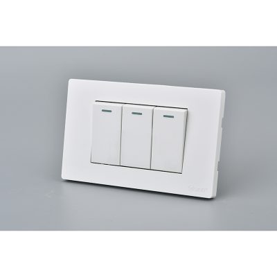 INTERRUPTOR TRIPLE MET 9/12 16A BLANCO 10PC