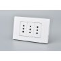 TOMACORRIENTE TRIPLE MET 10A BLANCO 10PC