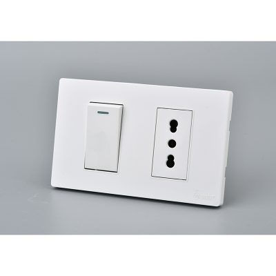 INTERRUPTOR*1 MET 9/12 16A+TOMACORRIENTE*1 16A BLANCO 10PC
