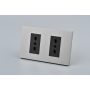 TOMACORRIENTE DOBLE MET 16A G+N 10PC