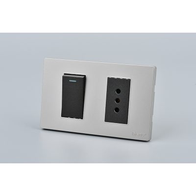 INTERRUPTOR*1 MET 9/12 16A+TOMACORRIENTE*1 10A G+N 10PC