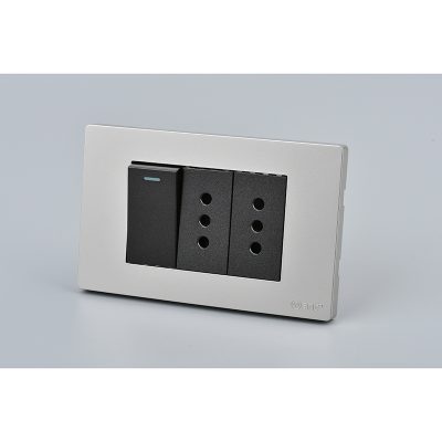 INTERRUPTOR*1 MET 9/12 16A+TOMACORRIENTE*2 10A G+N 10PC