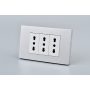 TOMACORRIENTE TRIPLE MET 16A P+B 10PC