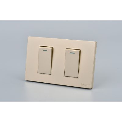 INTERRUPTOR DOBLE MET 9/12 16A GOLD 10PC