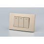 INTERRUPTOR TRIPLE MET 9/12 16A GOLD 10PC