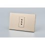 TOMACORRIENTE SIMPLE MET 10A GOLD 10PC