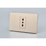 TOMACORRIENTE SIMPLE MET 16A GOLD 10PC