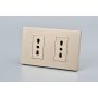 TOMACORRIENTE DOBLE MET 16A GOLD 10PC