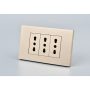 TOMACORRIENTE TRIPLE MET 16A GOLD 10PC