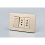 INTERRUPTOR*1 MET 9/12 16A+TOMACORRIENTE*2 10A GOLD 10PC
