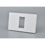 PLACA SIMPLE MET CON SOPORTE BLANCO 20PC