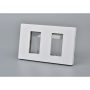 PLACA DOBLE MET CON SOPORTE BLANCO 20PC