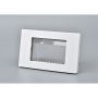PLACA TRIPLE MET CON SOPORTE BLANCO 20PC