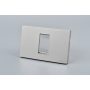 PLACA SIMPLE MET CON SOPORTE GRIS 20PC