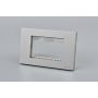 PLACA TRIPLE MET CON SOPORTE GRIS 20PC