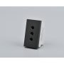MODULO TOMACORRIENTE MET 10A 250V NEGRO 20PC