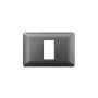 PLACA SIMPLE CON SOPORTE GRIS OCURO 20PC