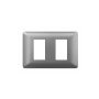 PLACA DOBLE CON SOPORTE GRIS 20PC