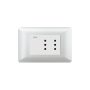TOMACORRIENTE DOBLE 10A 250V + INTERRUPTOR SIMPLE 9/12 10A 250 P+B 10PC