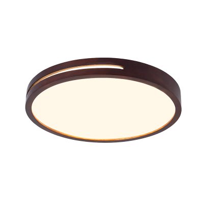 LAMPARA LED REDONDO 300MM MADERA OSCURA 48W