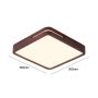 LAMPARA LED CUADRADO 500MM SOBREPUESTO MADERA OSCURO 96W