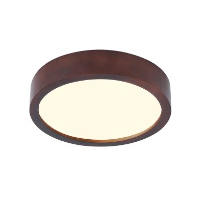 LAMPARA LED REDONDO 300MM SOBREPUESTO MADERA OSCURO 48W