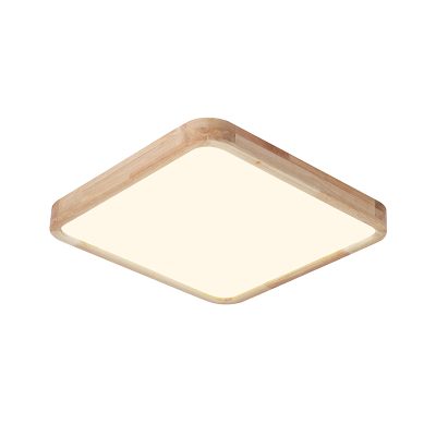 LAMPARA LED CUADRADA 300MM MADERA CLARA 48W