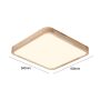 LAMPARA LED CUADRADO 500MM SOBREPUESTO MADERA CLARA 96W