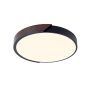 LAMPARA LED REDONDO 300MM SOBREPUESTO MADERA OSCURO 48W