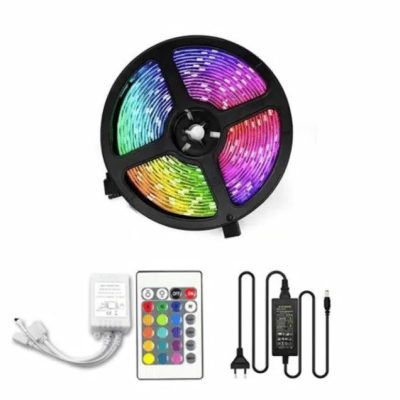 CINTA LED RGB ECO 12V 5050 60LEDS CON CONTROL 5M