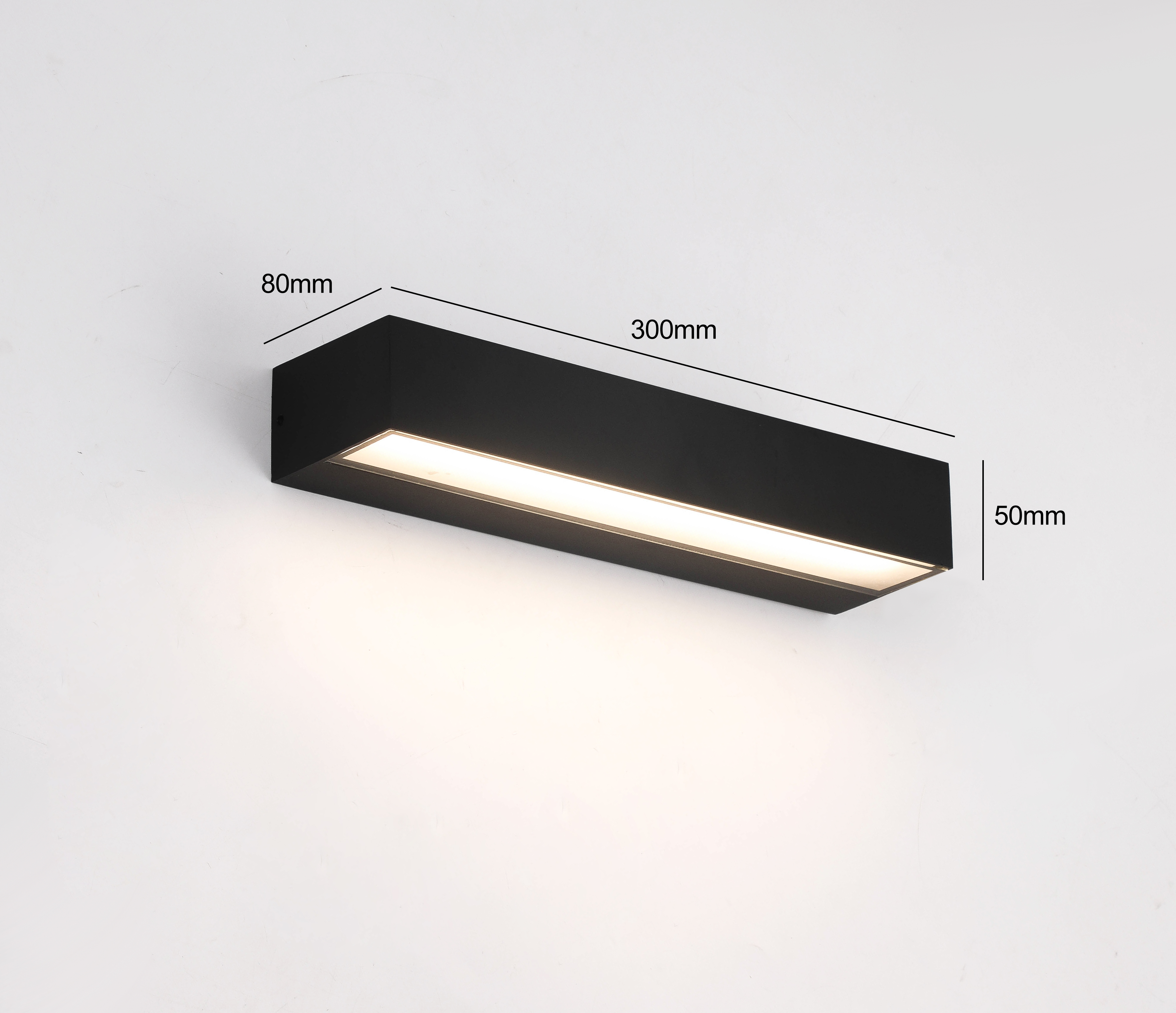 APLIQUE LED 012 10W NEGRO IP65 3000K - Imagen 2