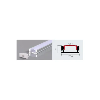 PERFIL 2M 509 SOBREPUESTO COLOR ALUMINIO 0.5MM 100PC 2 AÑOS GARANTÍA