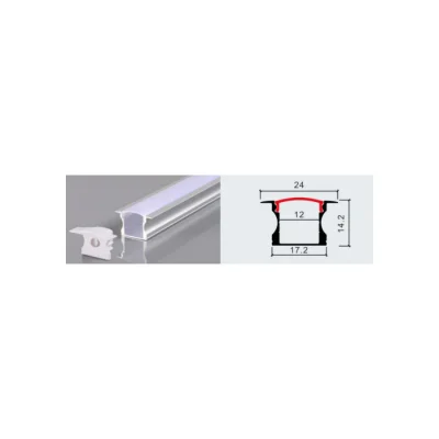 PERFIL 2M 1714A EMBUTIDO ALTO COLOR ALUMINIO 0.6MM 100PC